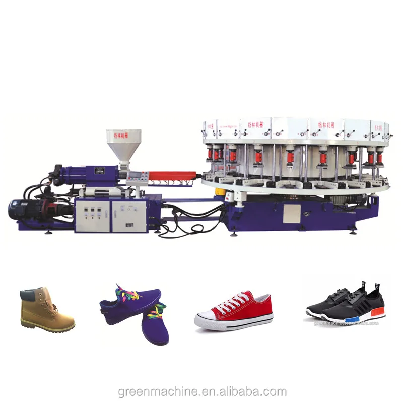 
Ezhou Green Machinery Quality Pvc/tpr Rotary Dip Shoe Injection Moulding Machine 