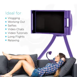 Flexible Neck Mobile Phone Holder Desk Wall & Car