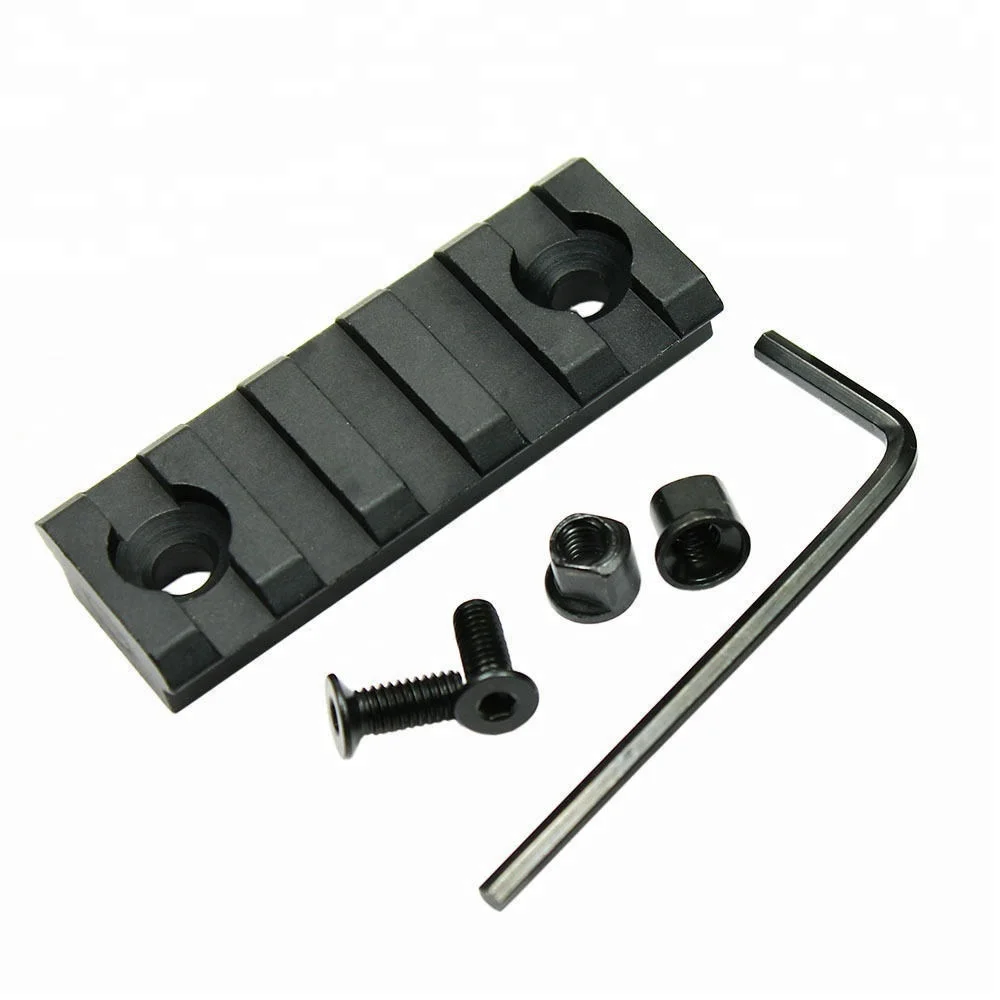 

Keymod 5 Slot Picatinny/Weaver Rail Handguard Section Rifle Scope Mount Shotgun Accessories, Black