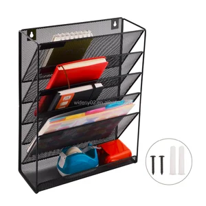 WIDENY Office desk desktop metal mesh wall mount mounted attached file wall organizer for document holder