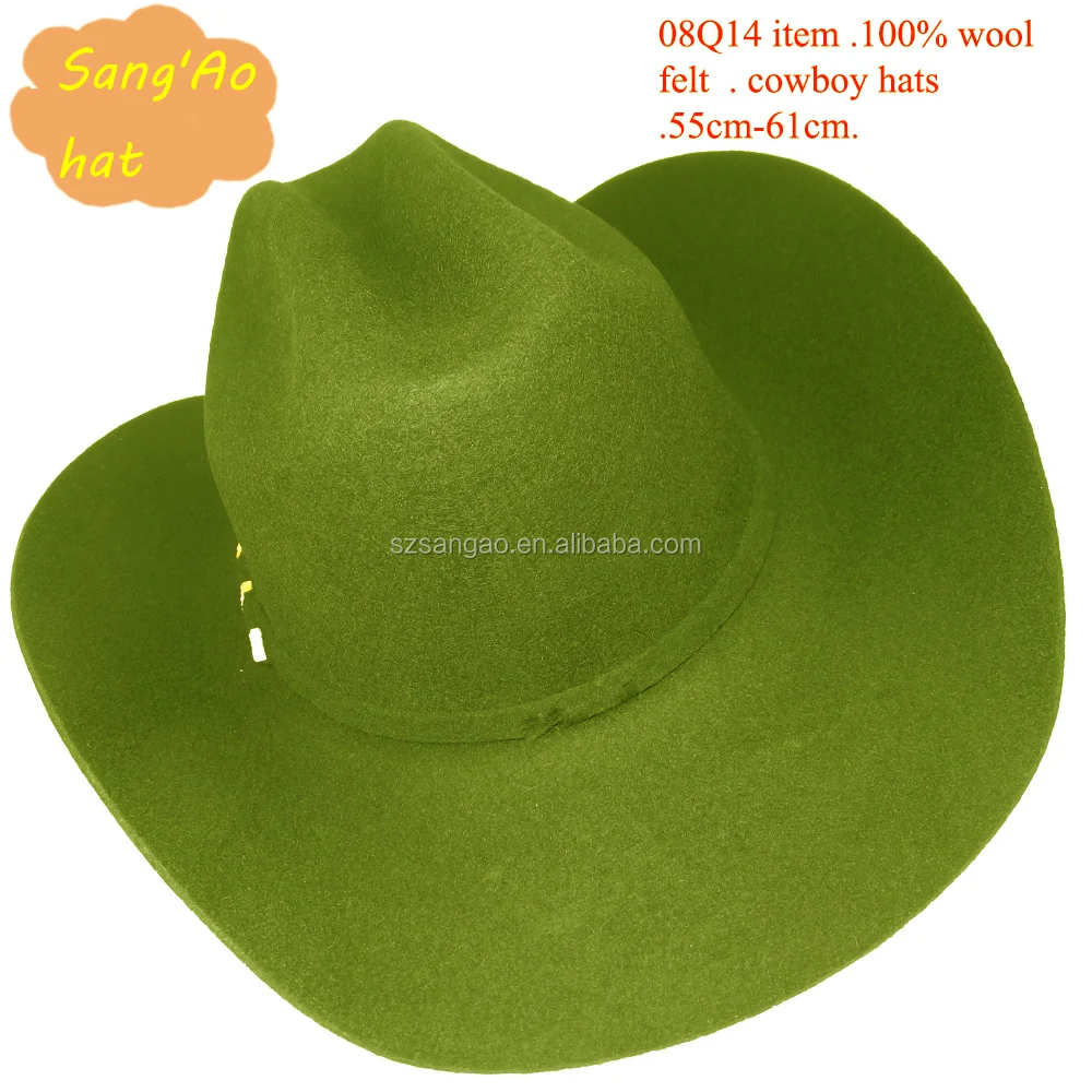 wholesale man felt 100% wool cowboy hat