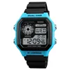 2018 latest elegant fashion men skmei 1299 digital watch color change bands with alarm