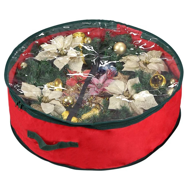 

Transparent Christmas Storage Totes Wreath Storage Box Containers, Customized color