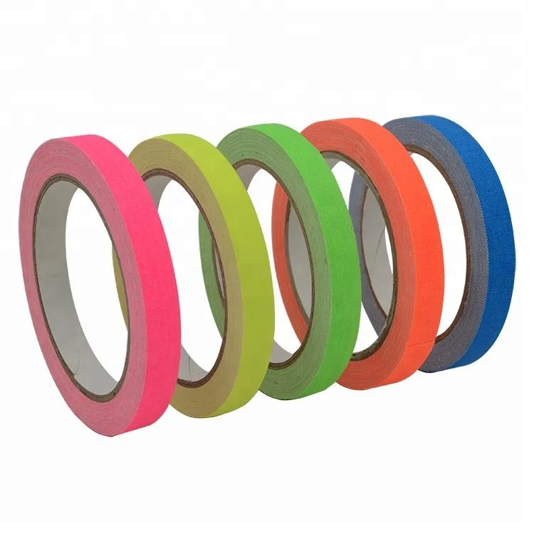 5 Colors Uv Blacklight Reactive Tape Fluorescent Cloth Tape Neon Gaffer