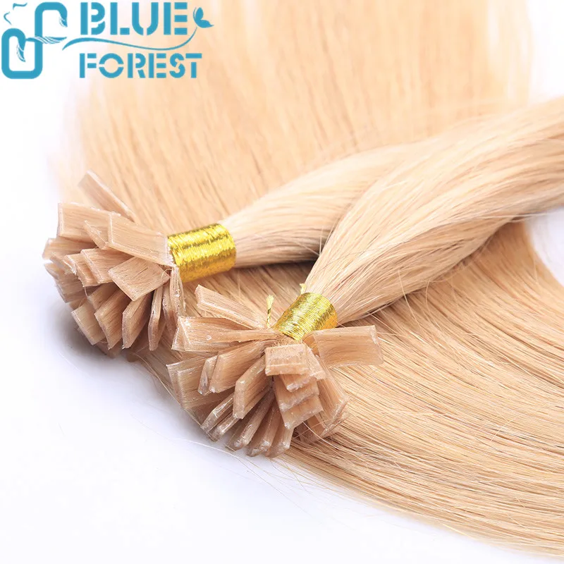 
peruvian virgin hair top quality 100% remy human hair flat tip keratin hair extension 