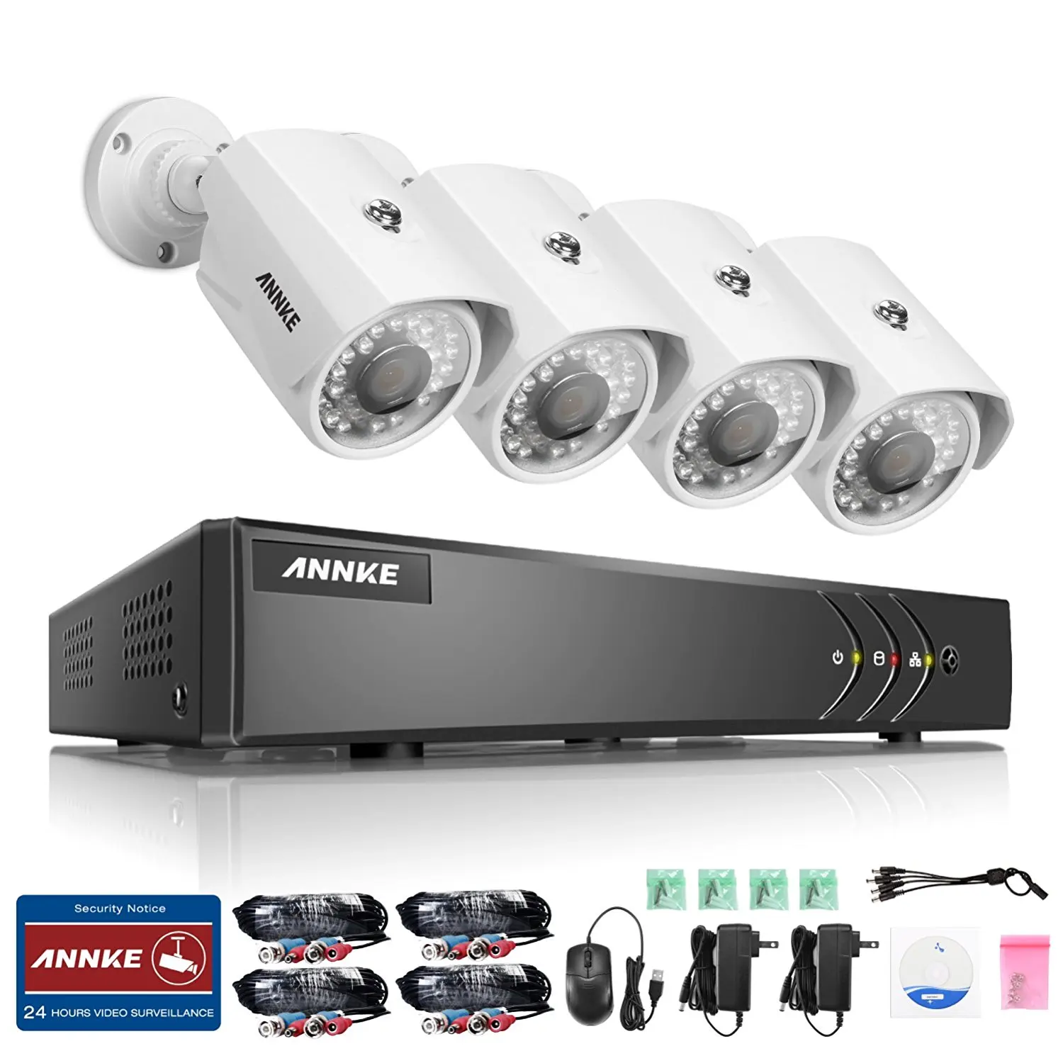 Buy SANNCE 16 Channels 1080P Lite H.264 HD-TVI DVR w/ 8x1500TVL 720P