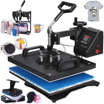 Multifunctional Sublimation Manual Heat Press Machine 8 In 1 Combo Heat