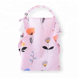 Image of Collar support Breast Feeding Cover Nursing Cover Nursing Apron Breastfeeding Baby in Public - 100% cotton ,logo customized