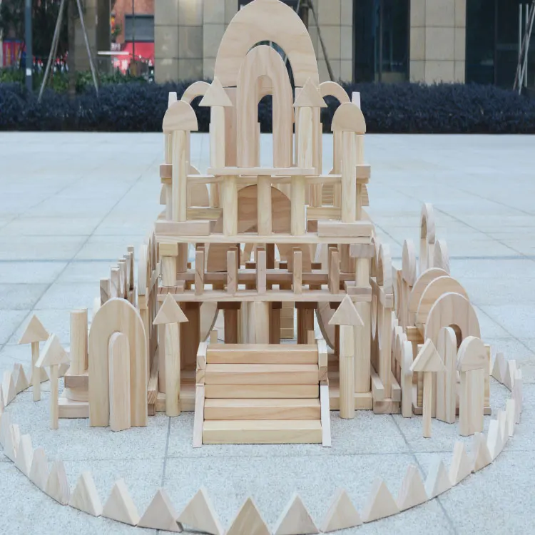 outdoor wooden building blocks