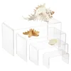 Durable High Transparent Clear Acrylic Display Risers for models dolls awards and trophies