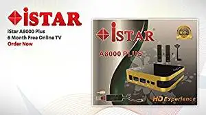 iStar A8000 Plus IPTV with 6 MONTHS FREE subscription provide 6 months software Warranty Arabic Turkish Kurdish English Persian & more channels include MBC Dubai OSN Bein Sport Nile SKY Group