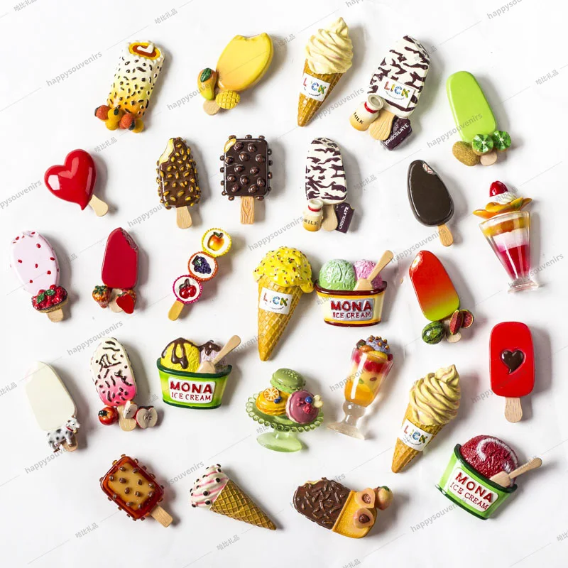 

Hot Sale Cheap Ice Cream Fridge Magnets Cake Magnet Wholesale for Decorations, Colorful