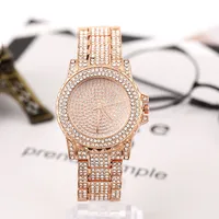 

New Custom Ladies Alloy Watch Women Wrist Quartz Watches Studded With Full Diamonds Jewelry Wristwatch Relojes De Mujer Geneva