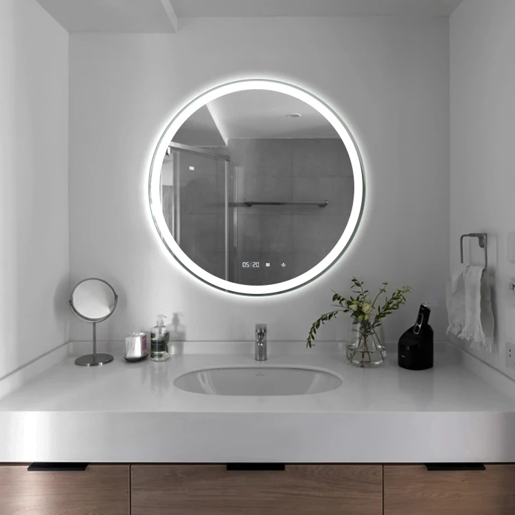 Wall Mounted Round Lighted Led Mirror Bathroom Led Backlit Mirror With Touch Switch Buy Round Led Mirror Bathroom Led Backlit Mirror Wall Mounted Lighted Mirror Product On Alibaba Com