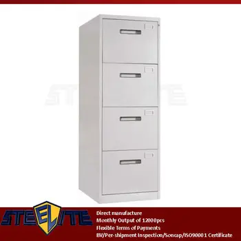 Kd Light Grey Used Medical File Storage 4 Drawer Cabinet Tall