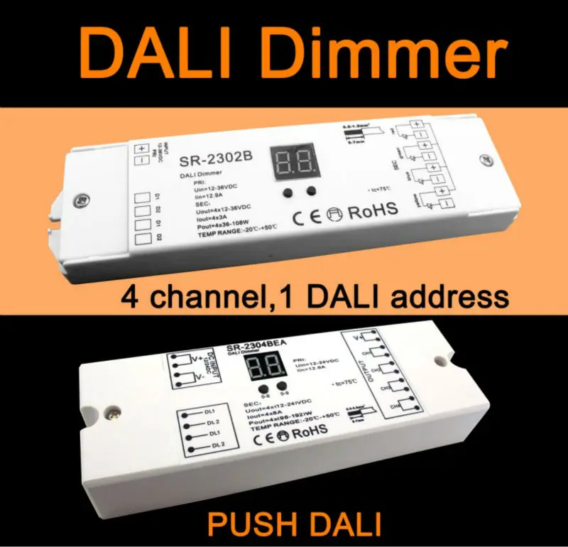 DALi Dimmer with push dimmer function.