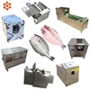 Fish meat skinning fillet kill cutting cleaning fish processing machines