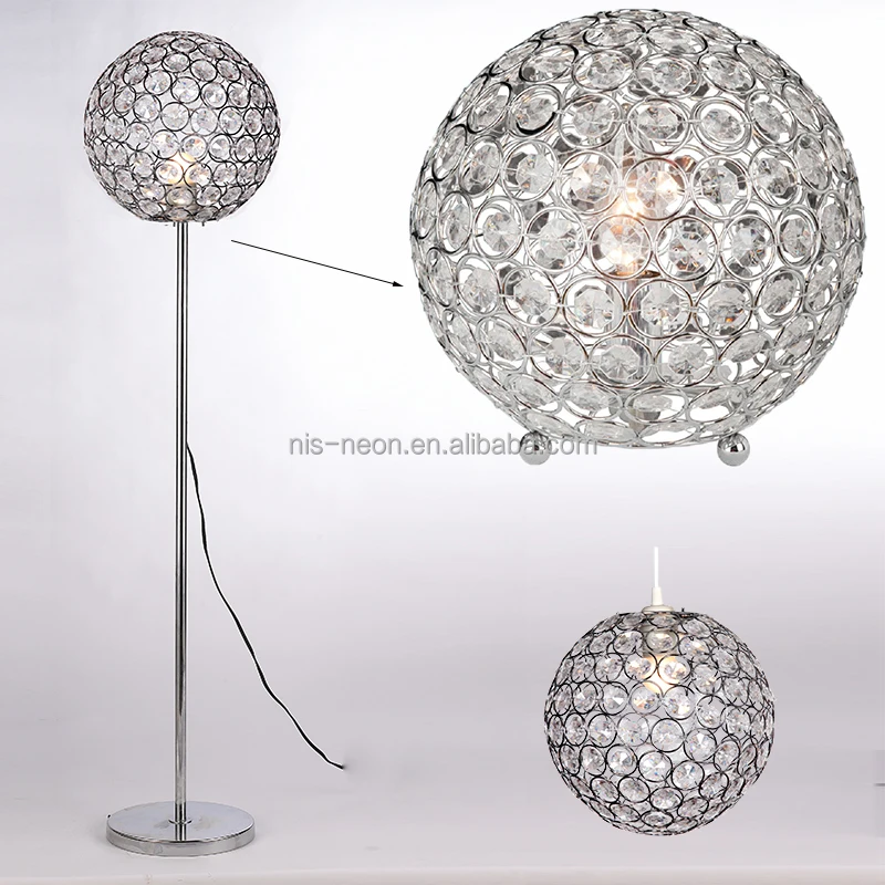 silver ball floor lamp