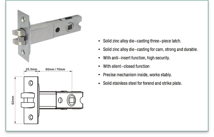 Zhongshan hot sale zinc lever handle cylindrical door lock for residential use