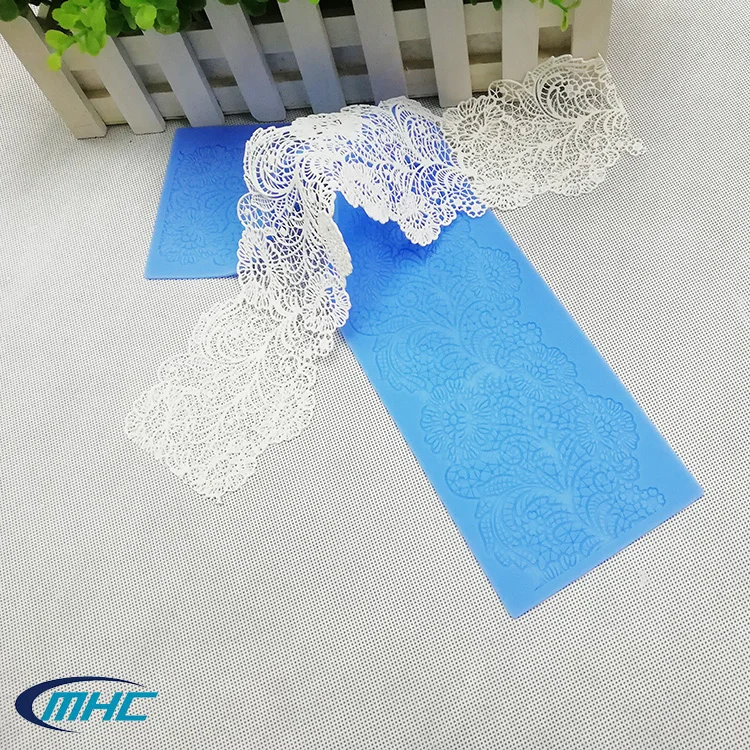

Long blossom rose cake decorating silicone lace mat, Customized color