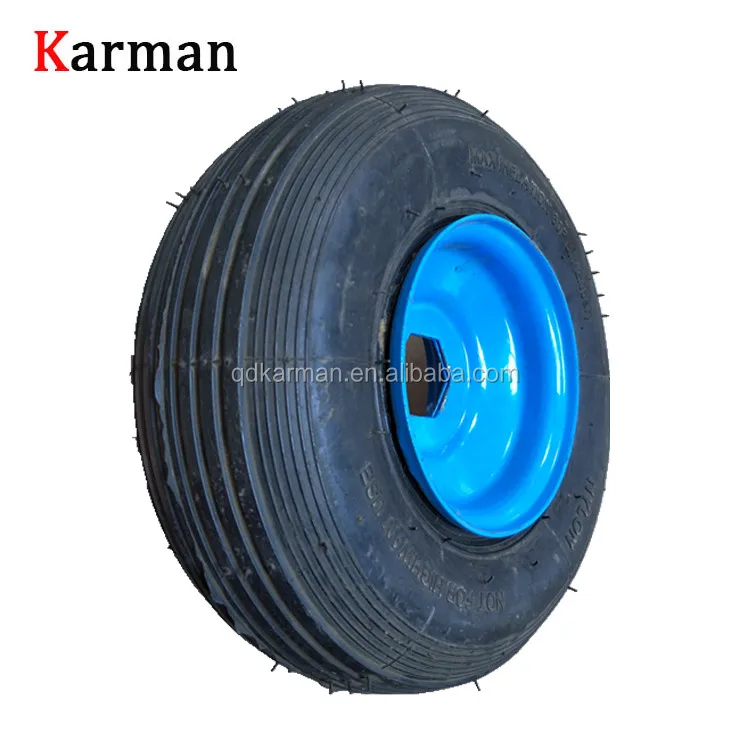 10 Inch Small Pneumatic Rubber Wheel With Rim And Bearing 3.004,3.504