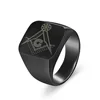 316L Stainless Steel Masonic Ring For Men, Master Masonic Signet Ring, Free Mason Ring Jewelry