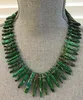 Blue or Green Sea Sediment Jasper Gemstone statement necklace