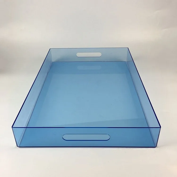 Hotel Furniture Customized Acrylic Serving Tray Eco Friendly White