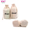 New Design Eco Friendly Recycle Cotton Bottle Carry Dust Drawstring Bag With Customized Logo
