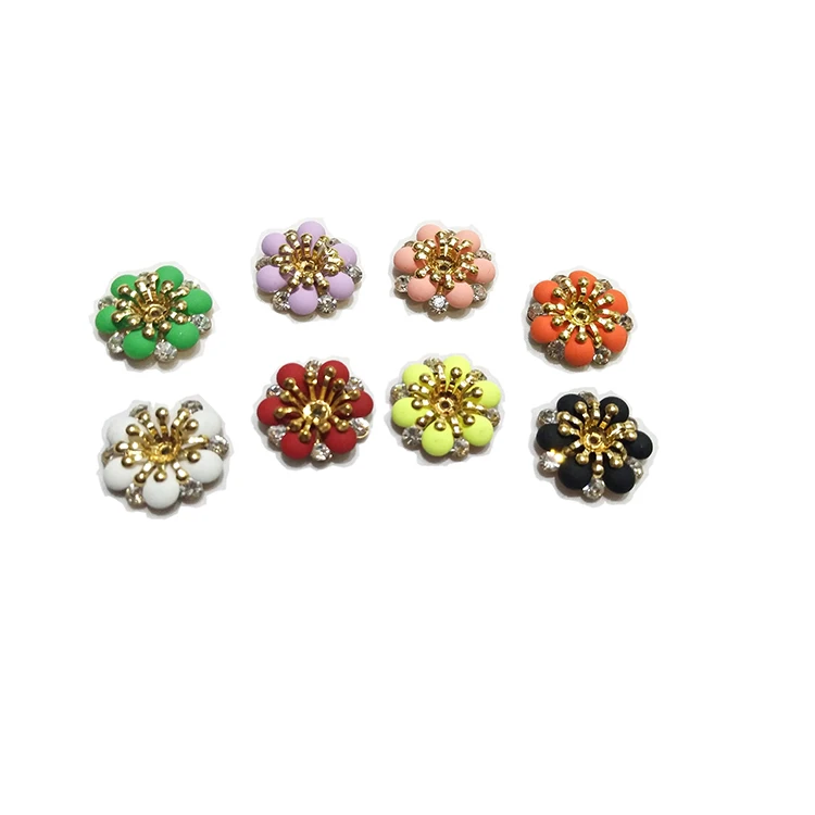 

2017 fashionable flower rhinestone crystal embellishment button, As the picture