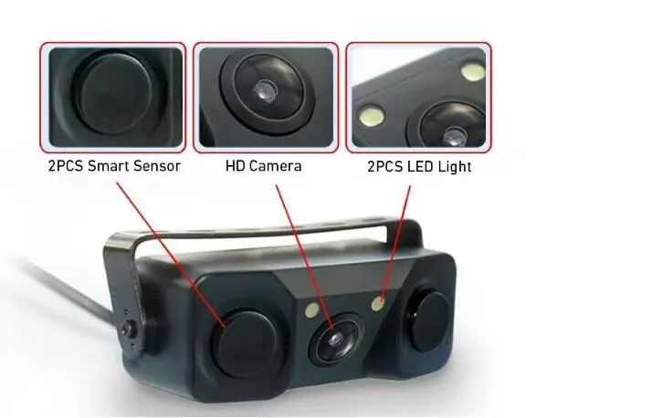 car reversing camera parking sensor with radar camera three in one