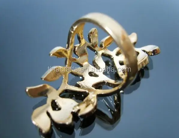 

Silver/KC Gold Plating Long Crystal Leaf Hollow Knuckle Full Finger Ring For Women Party Fashion Jewelry, N/a
