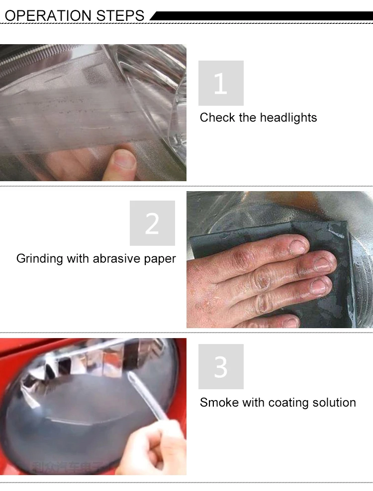 Headlight Restoration Kit Car Headlight Cleaning Kit Material for Cleaning Car Headlights
