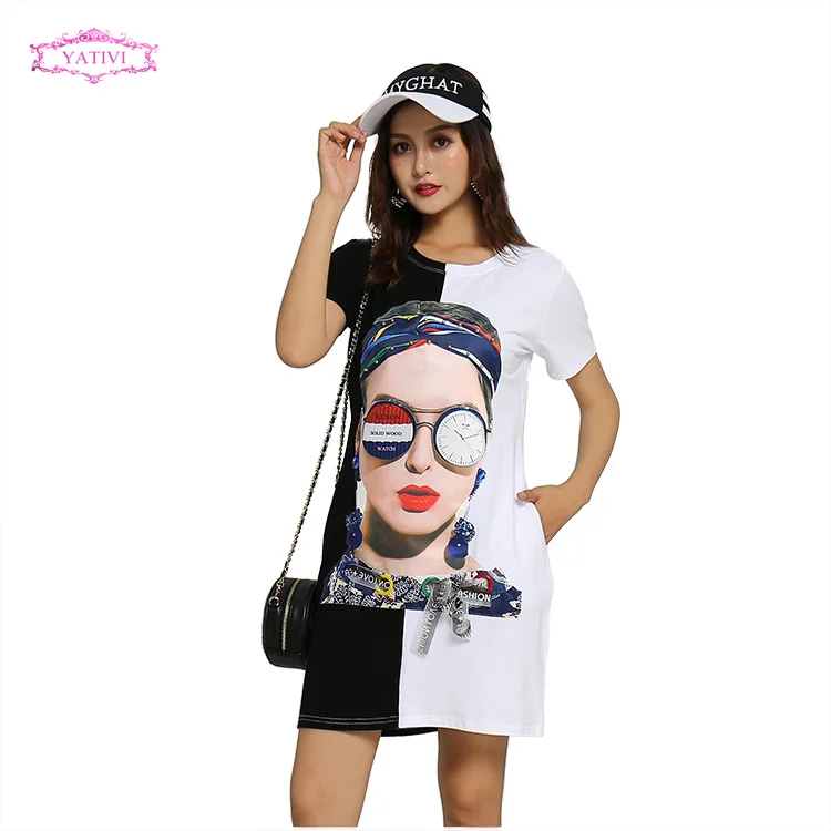 

2018 Yativi new wholesale stripes summer casual women dress HOT SALE, Colors