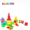 Amazom custom 60PCS Children 3D New Plastic Magnetic Building Blocks Strong mega Educational Building Blocks for OEM Kids toys