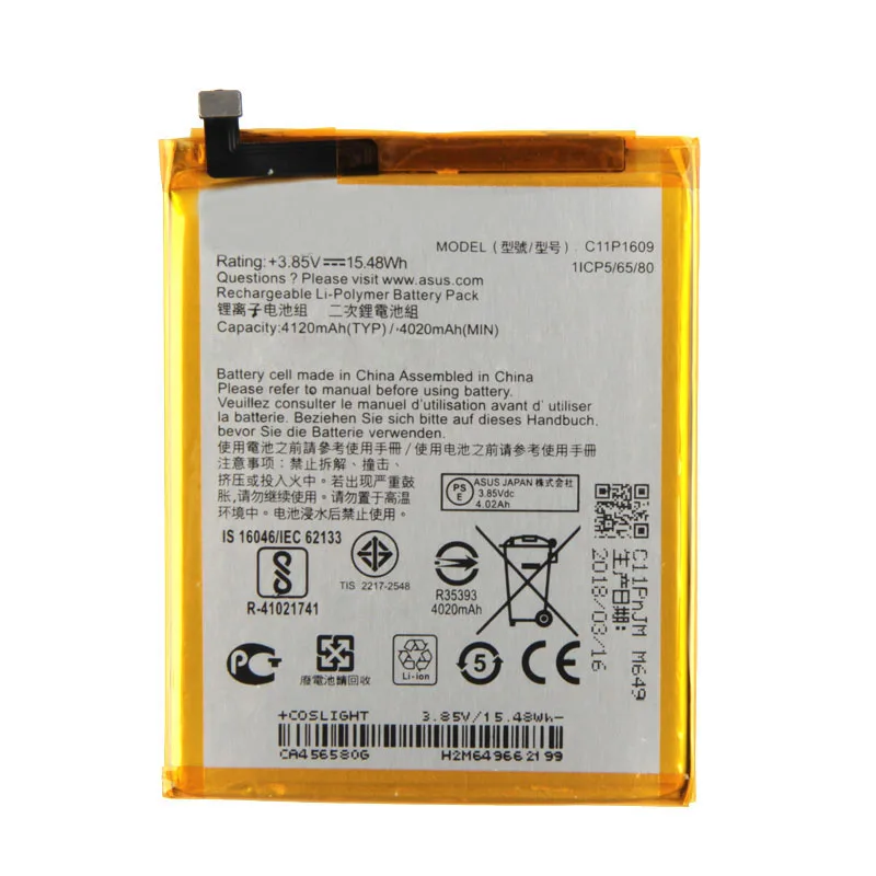 

4120mAh C11P1609 Recharge battery for ASUS Zenfone 3 max Z3 Max ZC553KL Laptop battery
