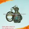 Wholesale 2014 Unique Design refill perfume glass bottle and Alloy Retro Style Keyring