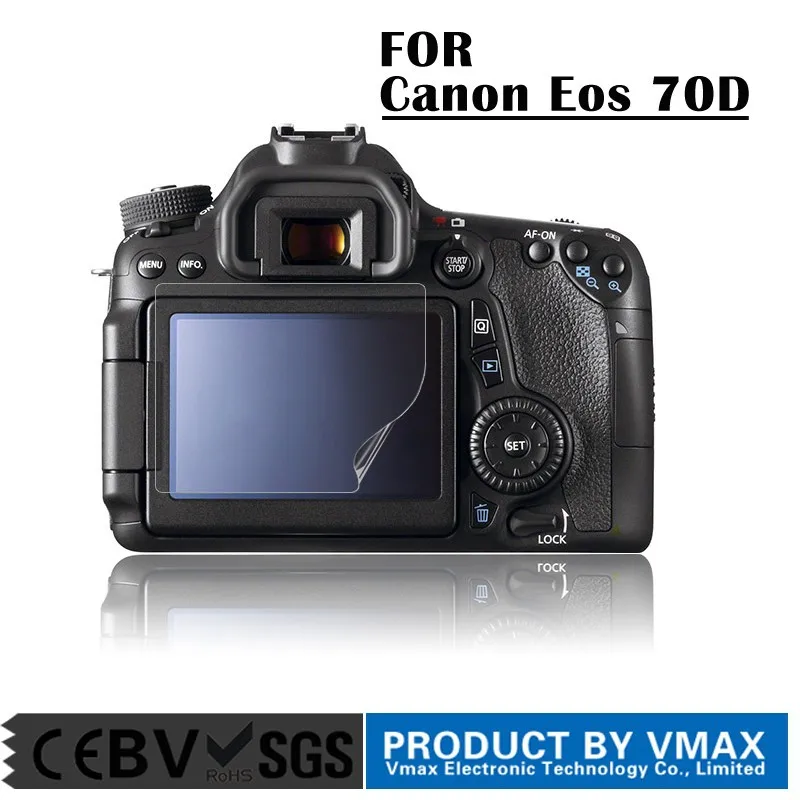 Brand Vmax !! PET Material LCD digital camera screen protector for Canon Eos 70D / OEM Screen protector
