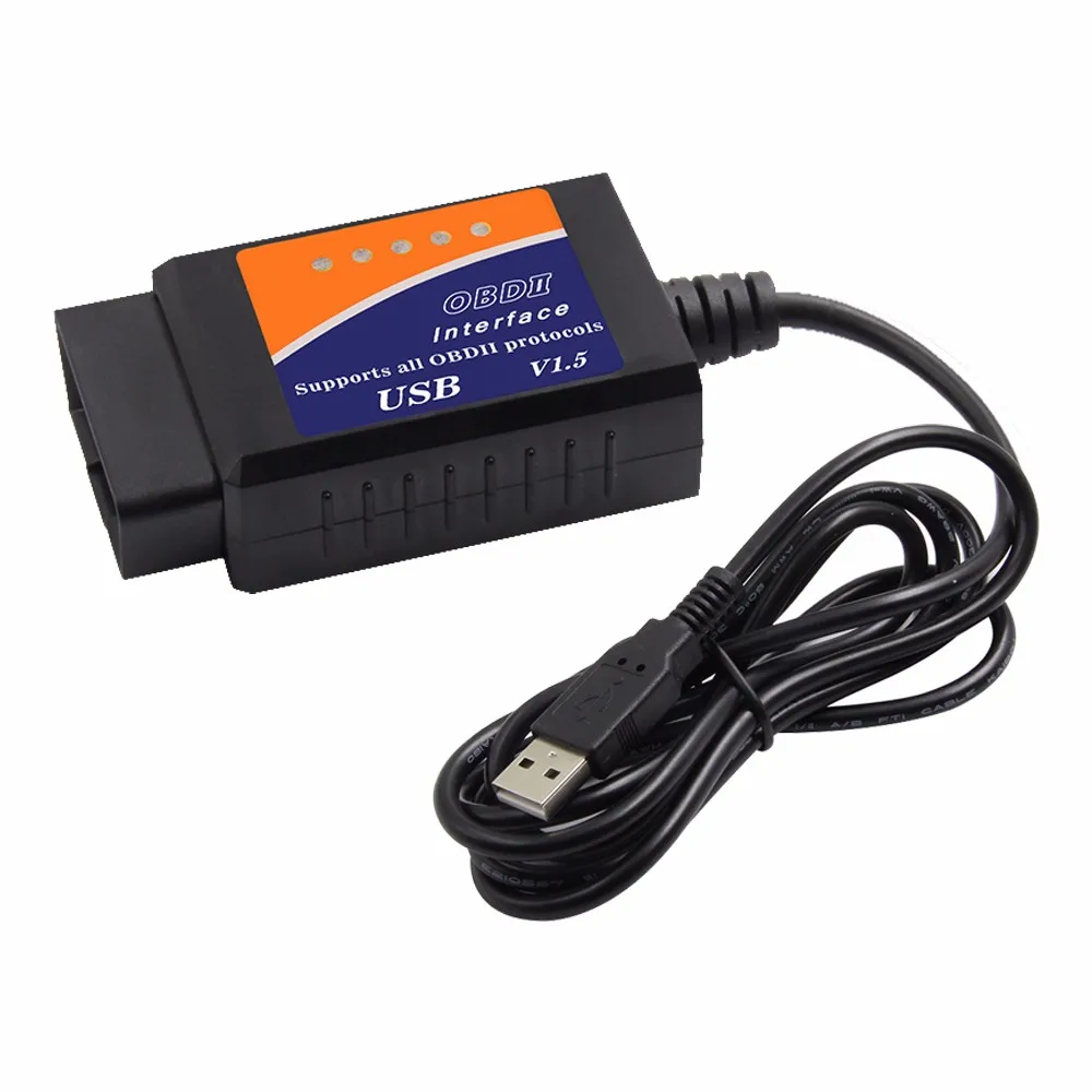 Elm327 V1.5 Obd2 Usb Scanner With 25k80 Chip And Pl2303 Drive Ic - Buy ...