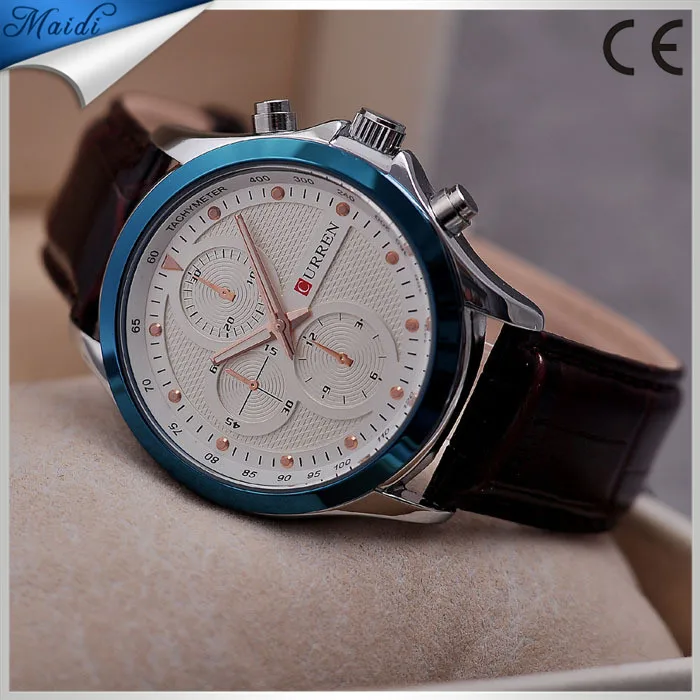 

Free Shipping Curren Brand Men Quartz Watches Men Luxury Brand Men Wristwatch Leather Watches BW-8, 3 different colors as picture