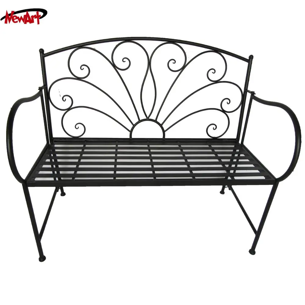 Hot Sell Unique Design Metal Folding Garden Bench Antique Cast