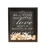 Wooden Shadow Box Wine Cork/Bottle Cap Holder 9x11 - I Love Making Memories With You