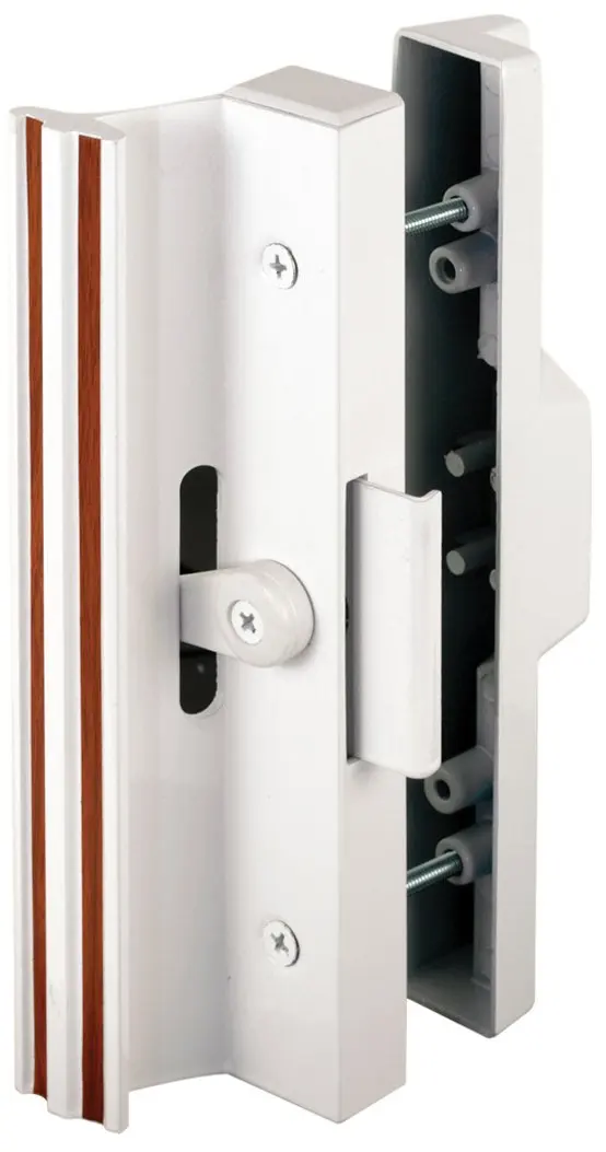Sliding Patio Door Handle Set Find Slide Co 141845 Sliding Patio Door Handle Set 4 15 16 In Extruded Aluminum Clamp Latch White W Wood Grain