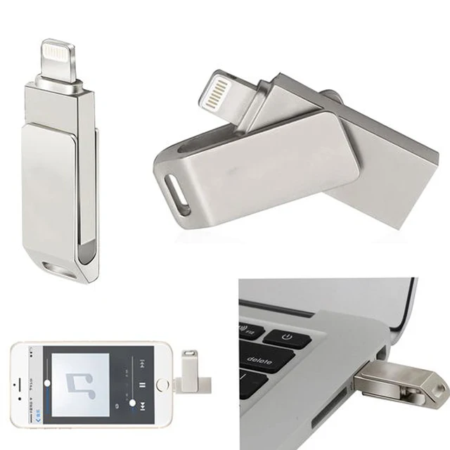 High quality metal USB flash memory for Iphone X 3.0 8GB 16GB 32GB 64GB 128GB - ANKUX.COM