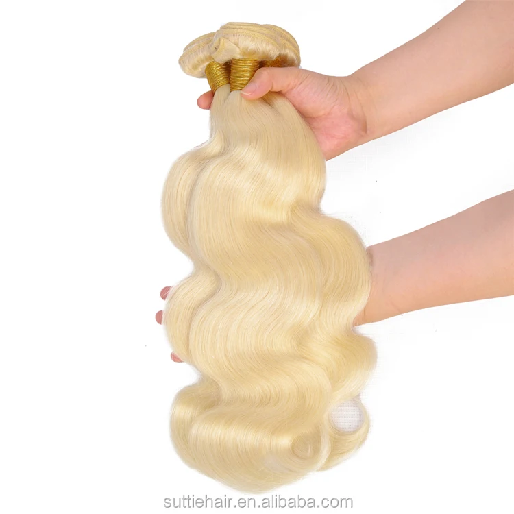 
Hair Virgin Body Wave Human Blond Blonde Extension Brazilian Wholesale 613 Bundles With Closure 