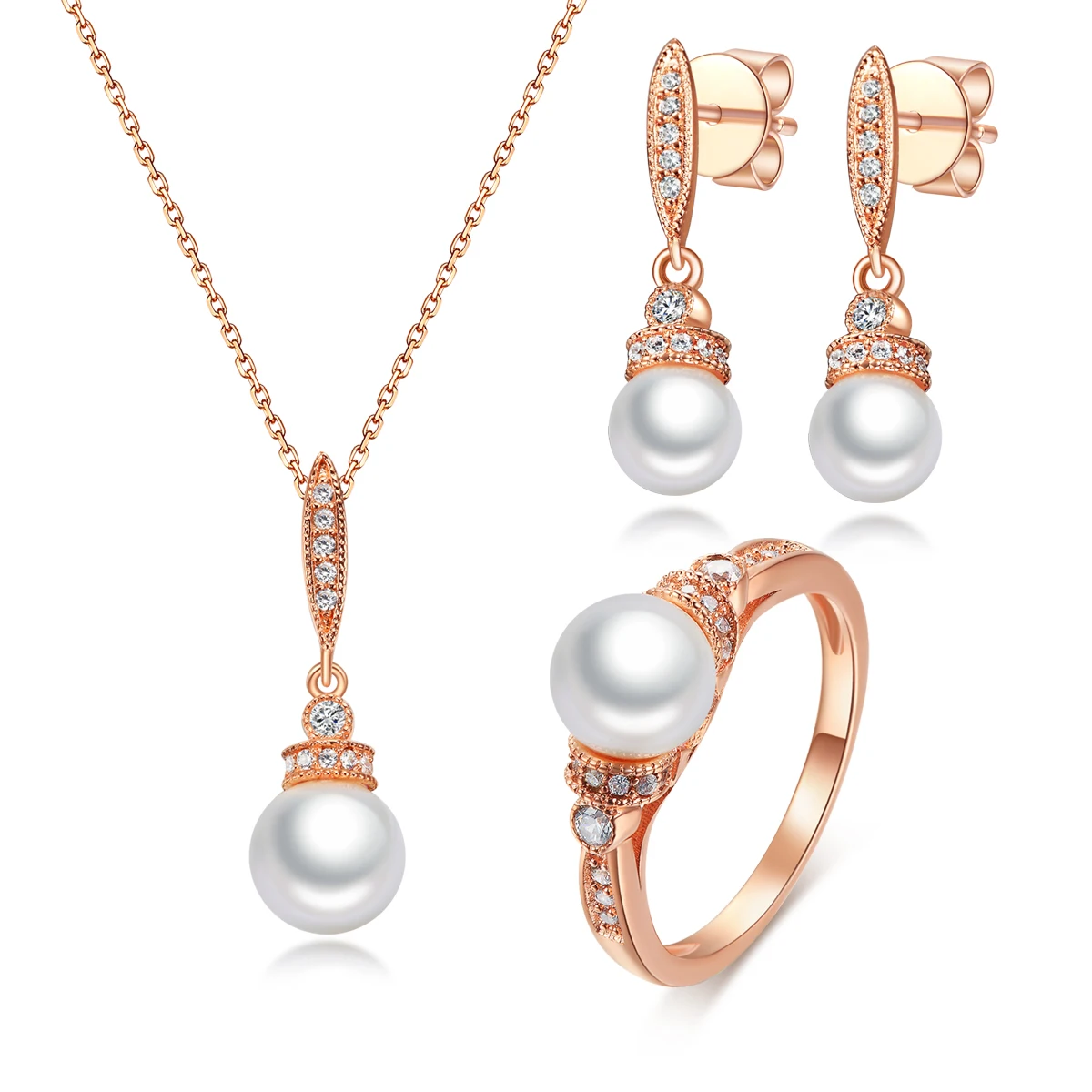 

925 Sterling 92.5 Silver Wholesaler Pearl Jewelry Set, N/a