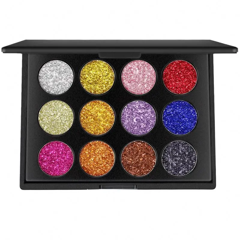 

Hot Selling 12 Colors Single Glitter Shining Long Lasting shining Eyeshadow