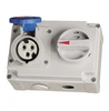 16a 3pin socket with switches and mechanical interlock