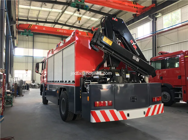 High-end Aerial Rescue Fire Fighter Truck With Crane Long Arm - Buy