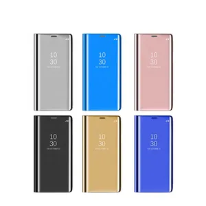 Clear View Flip Case Smart Mirror Stand  Phone Cover Case For Samsung Galaxy  S8 S8 Plus S9 S9 Plus Note 8 Note 9